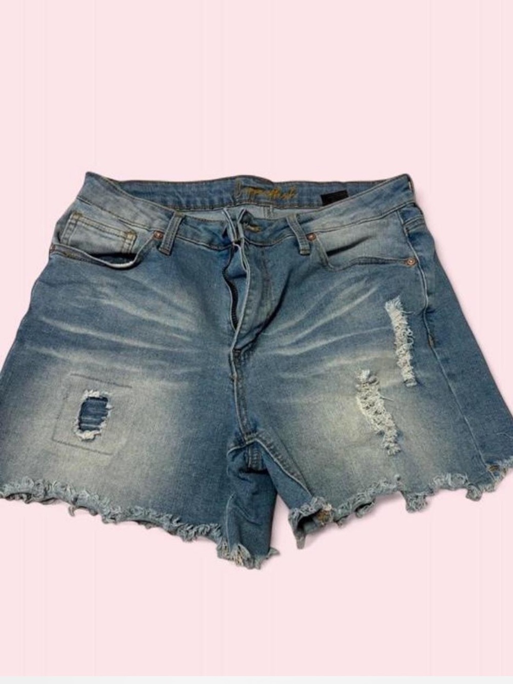 Distressed Blue Denim Women’s Shorts